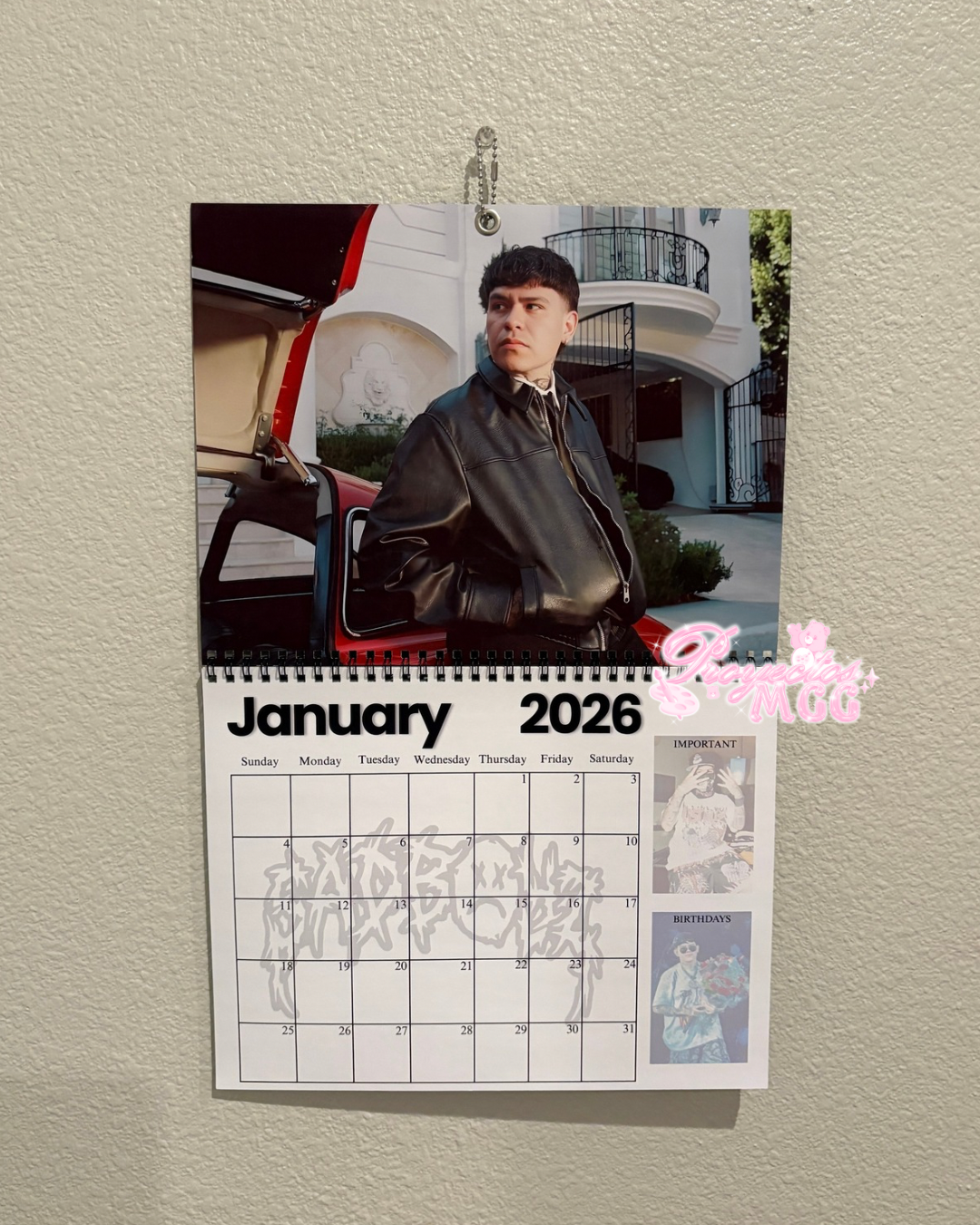 Junior H Wall Calendar & 2 Sticker Sheets