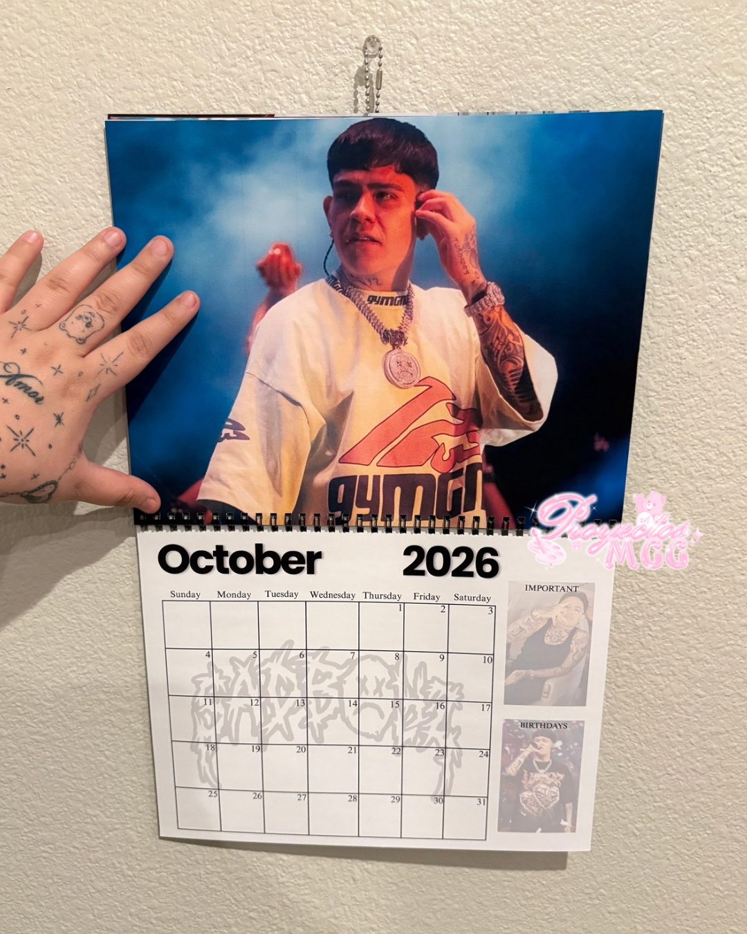Junior H Wall Calendar & 2 Sticker Sheets