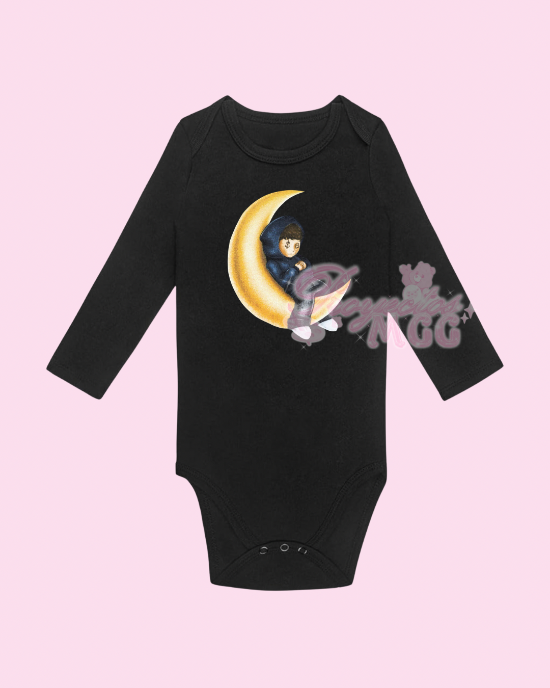 SadBoy Luna Long Sleeve Black Onesie