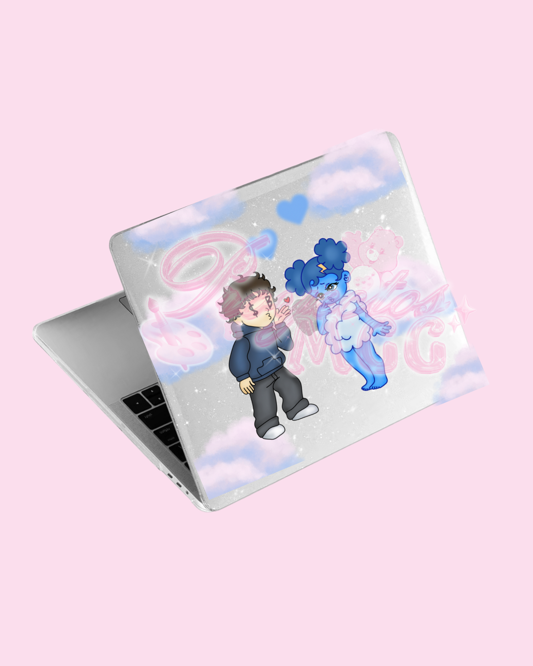 SadBoy & SadGirl Clear Glittery Laptop Case