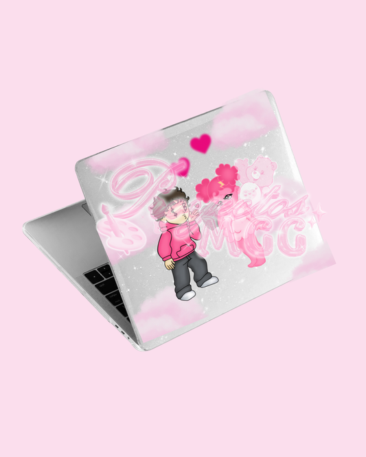 Pink SadBoy & SadGirl Clear Glittery Case