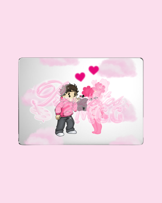 Pink SadBoy & SadGirl Clear Laptop Case