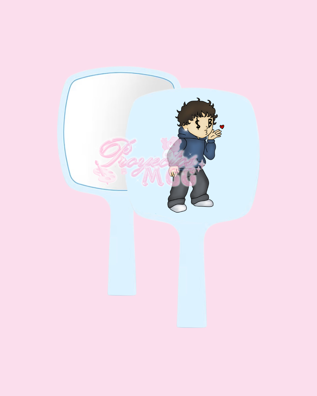 Blue SadBoy Handheld Mirror