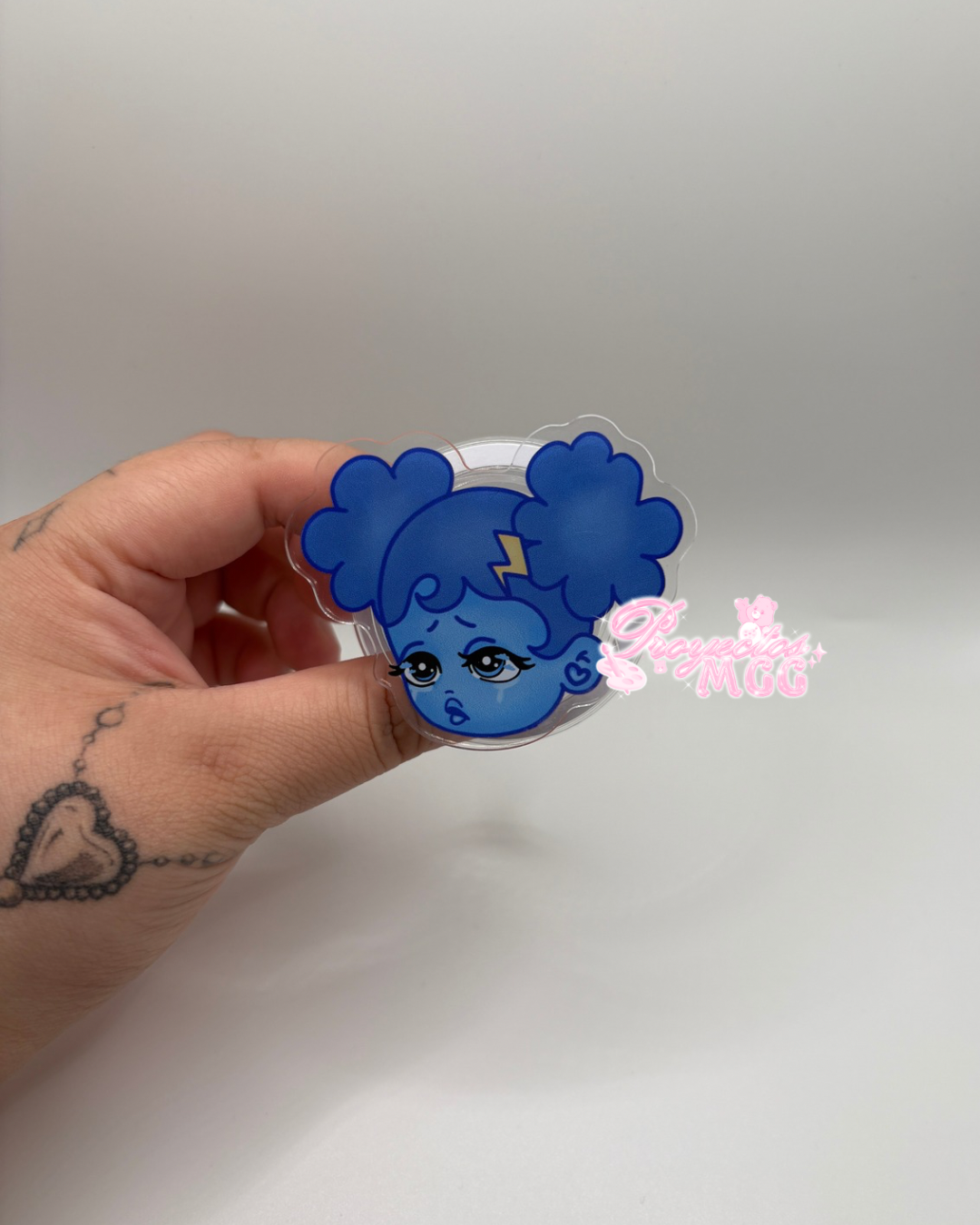 SadGirl Face Acrylic Magsafe Phone Grip