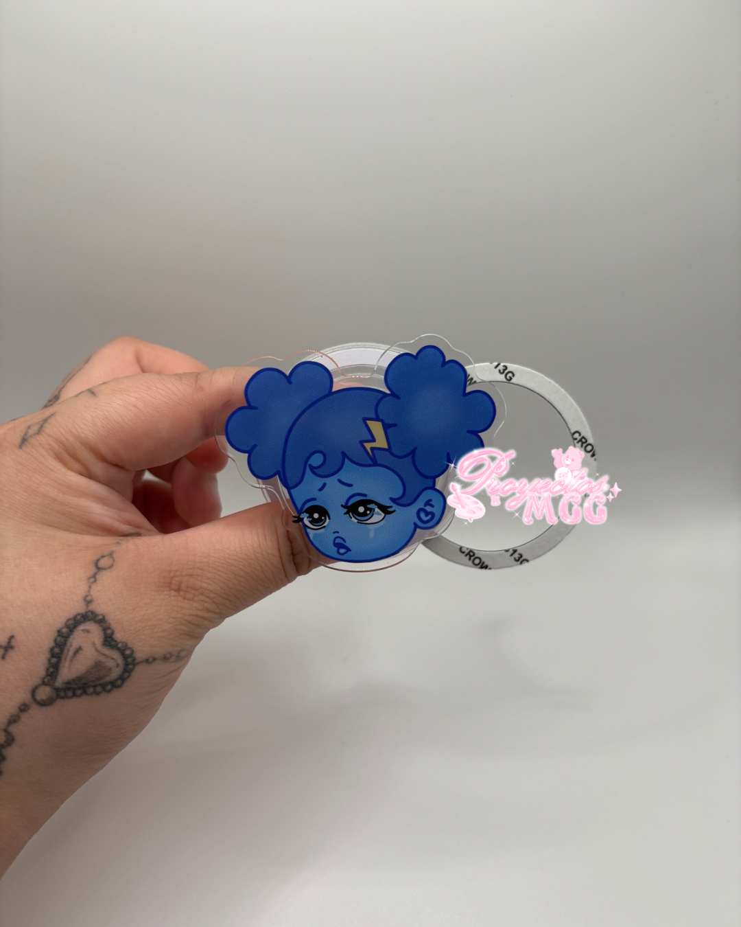 SadGirl Face Acrylic Magsafe Phone Grip