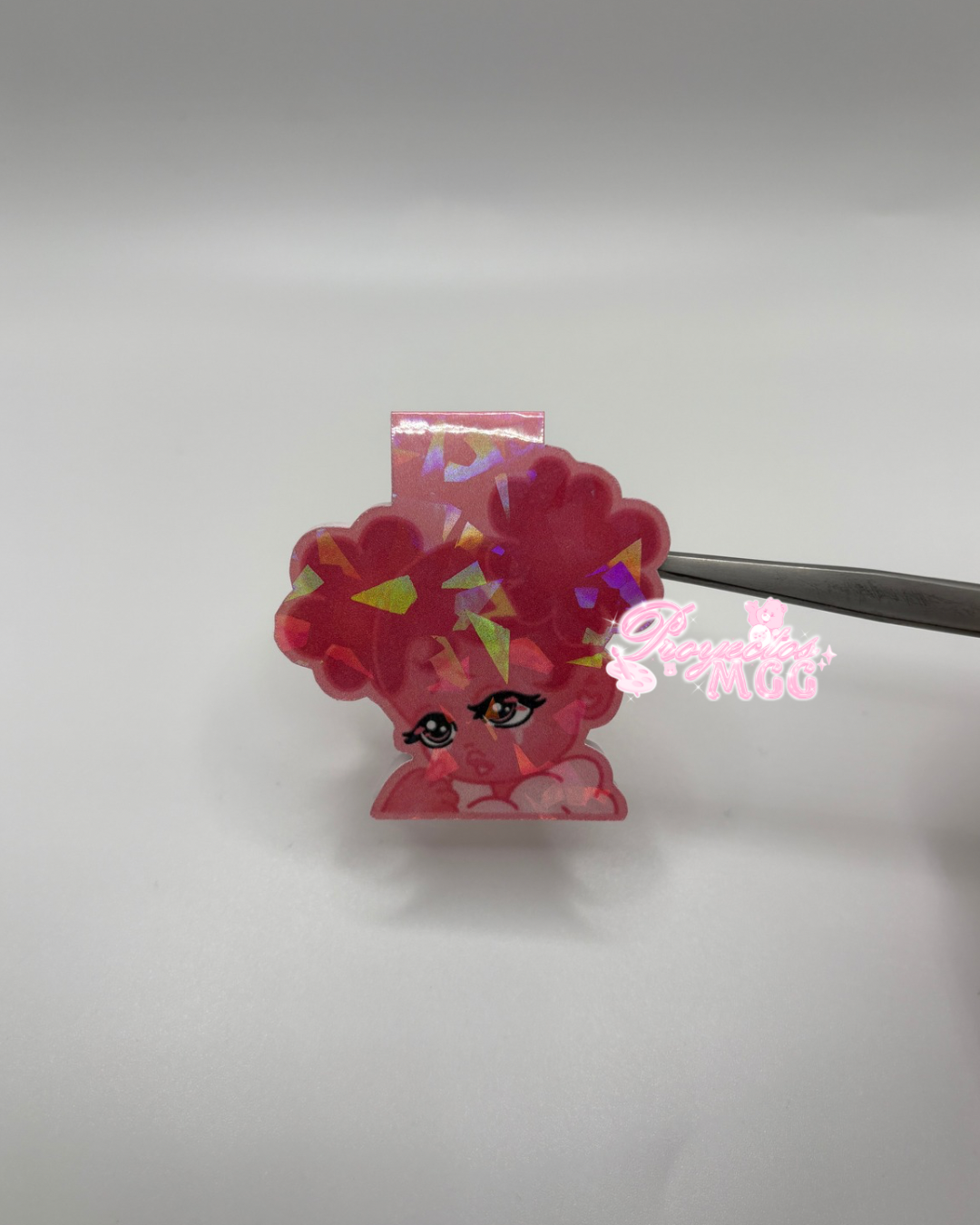 Pink SadGirl Peeker Holo Magnetic Bookmark