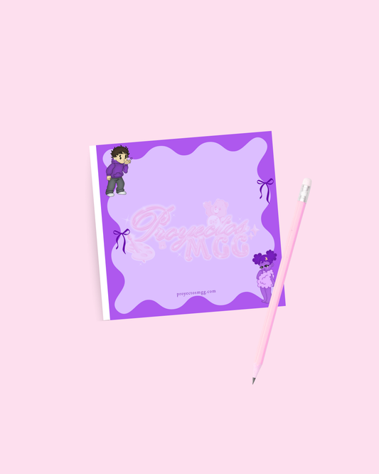 Purple SadBoy & SadGirl Memo Note Pad