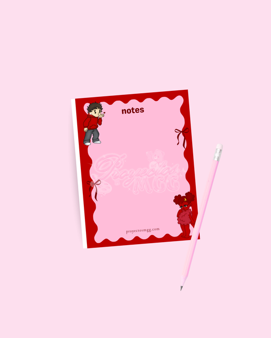 Red SadBoy & SadGirl Notepad