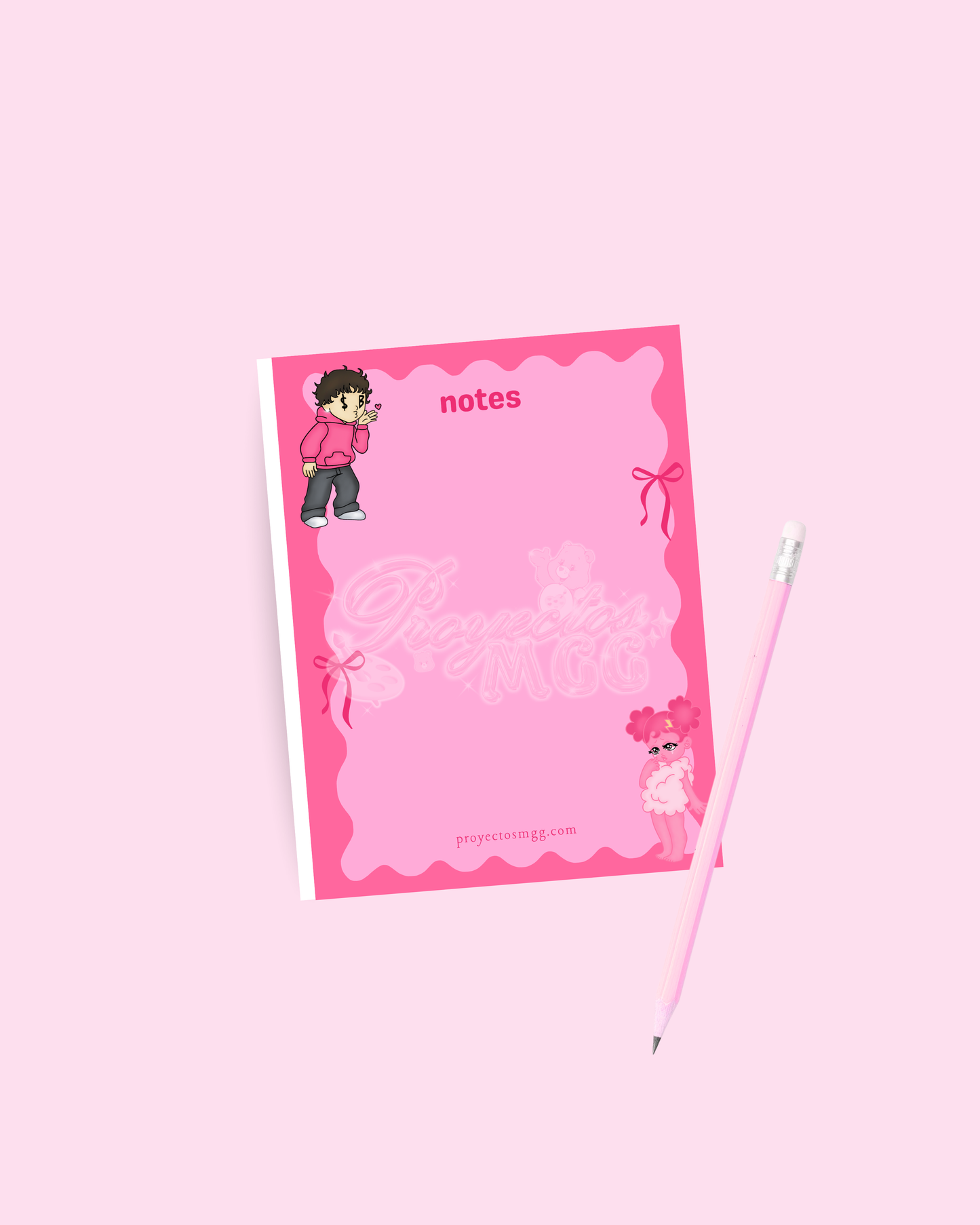 Pink SadBoy & SadGirl Notepad
