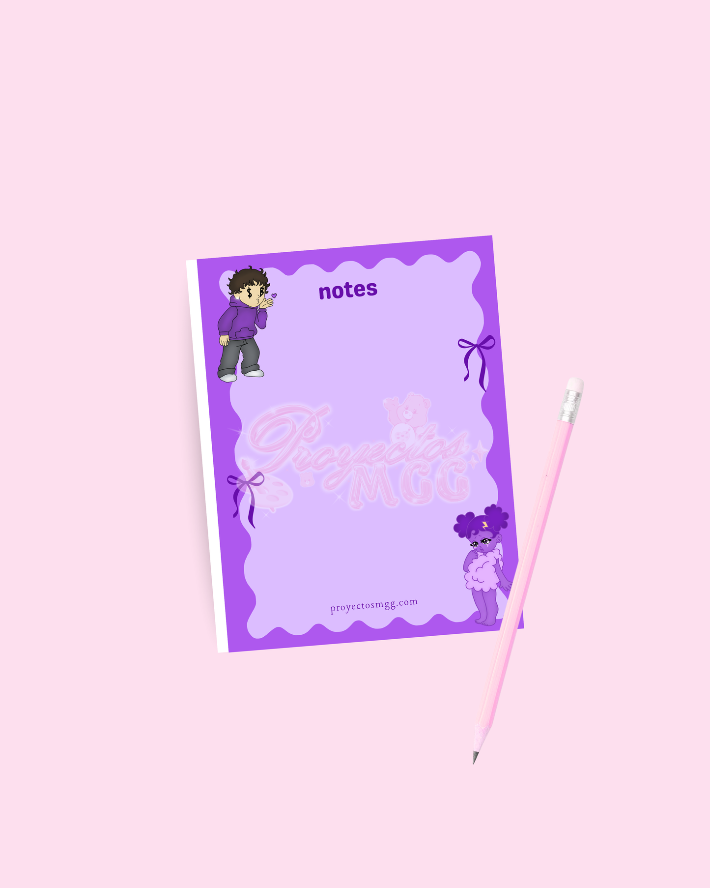 Purple SadBoy & SadGirl Notepad