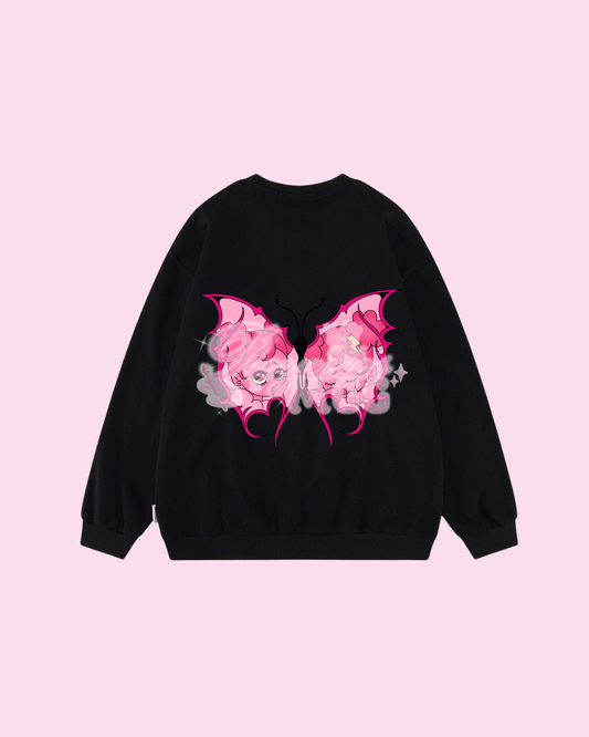 Pink SadGirl Butterfly Sweatshirt