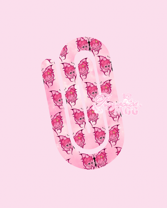 Pink SadGirl Butterfly Paperclip