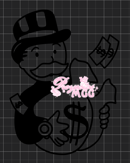 Man w/ Money Bag Outline SVG Digital File