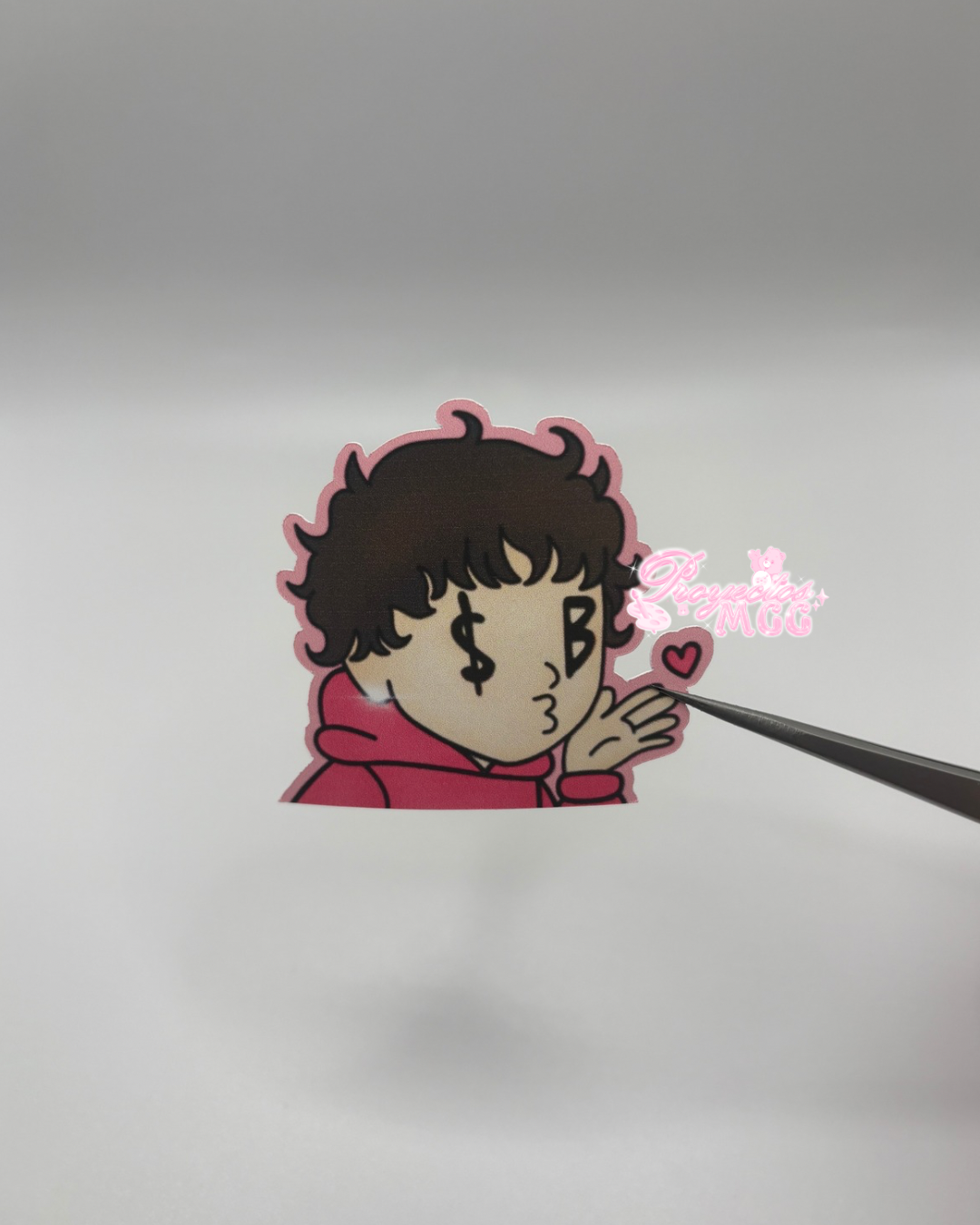 Pink SadBoy Peeker Sticker