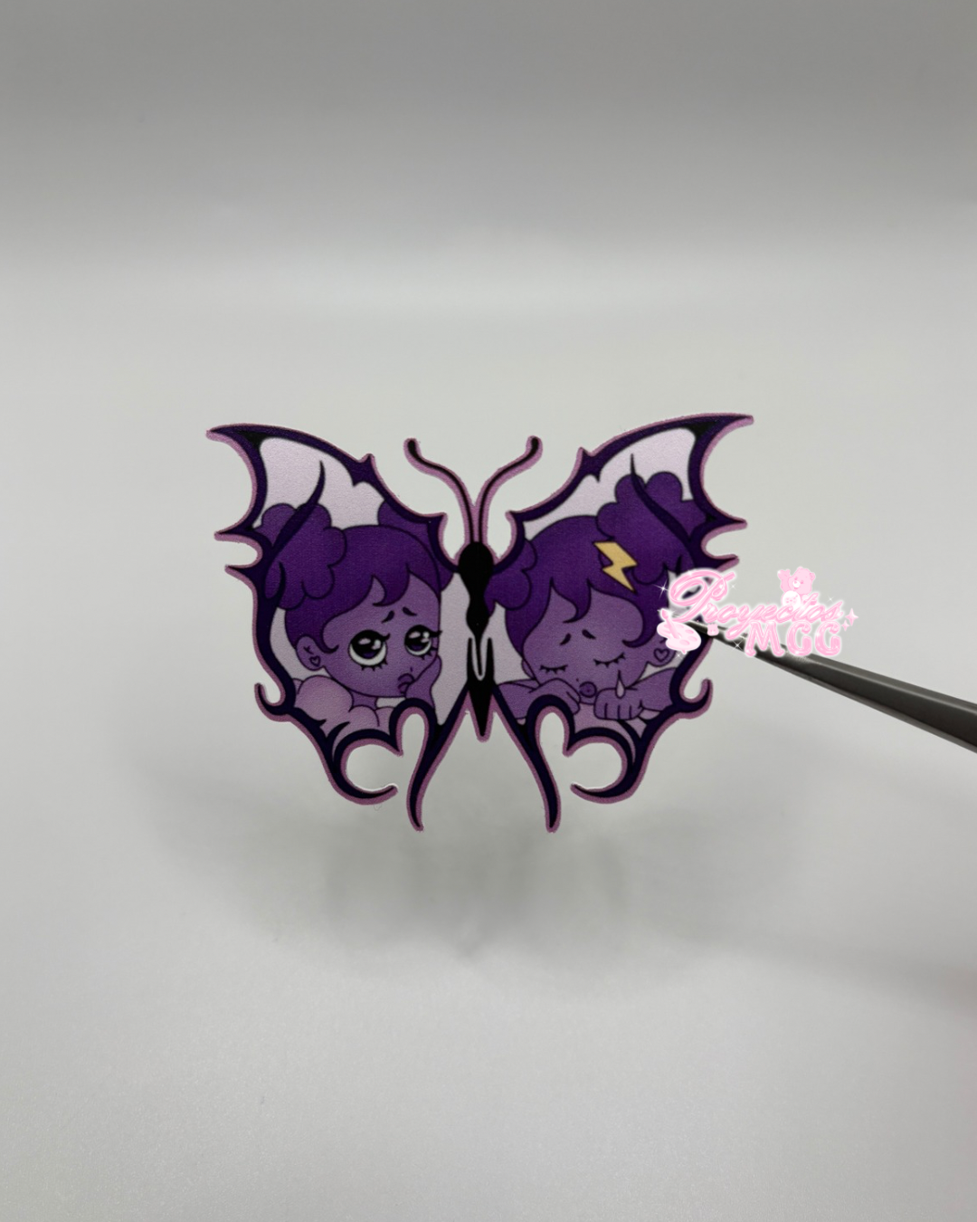 Purple SadGirl Butterfly Sticker