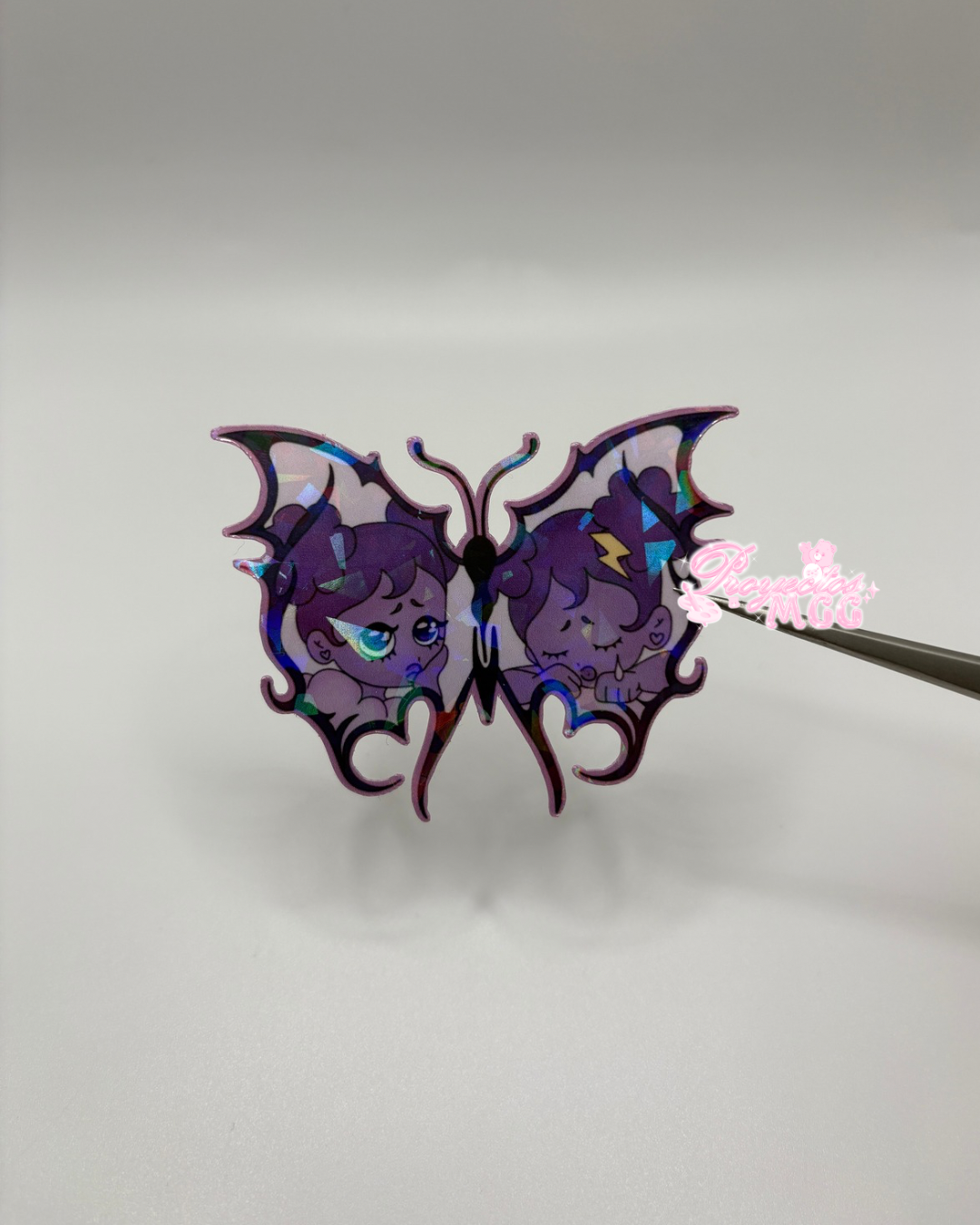 Purple SadGirl Butterfly Sticker