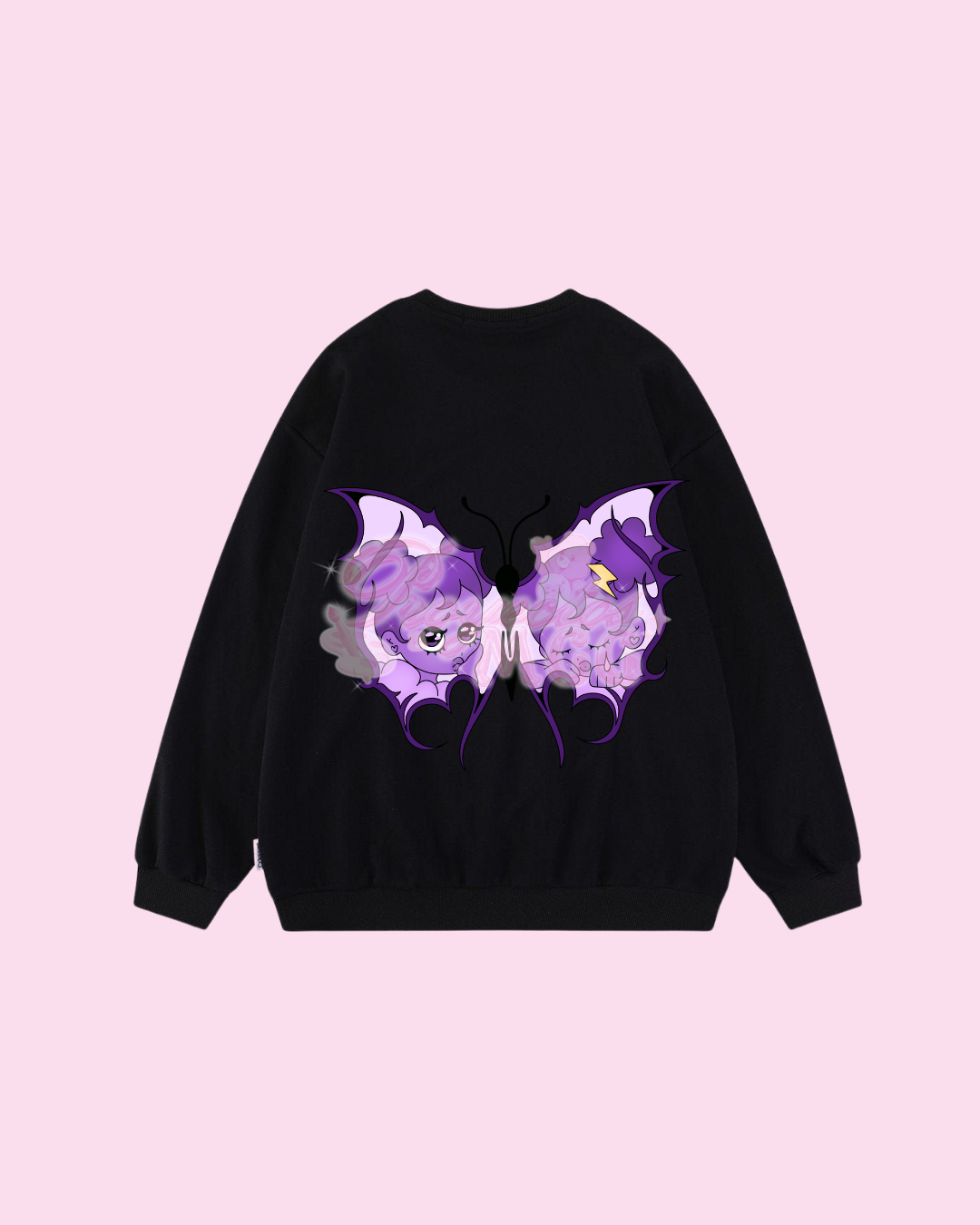 Purple SadGirl Butterfly Sweatshirt