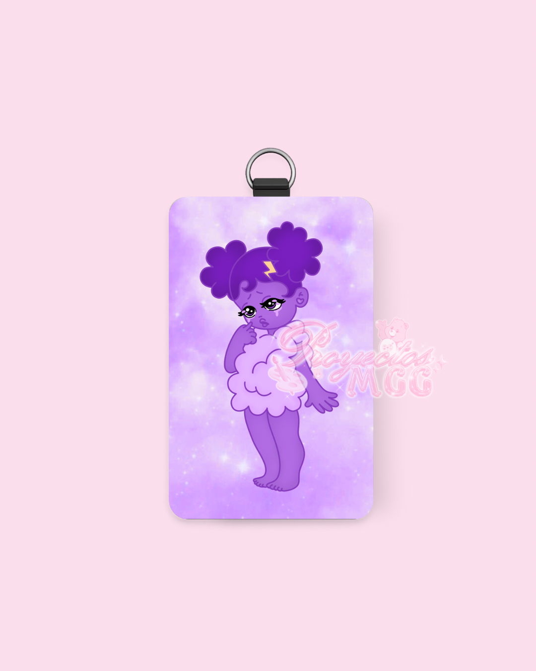 Purple SadGirl ID Badge Holder