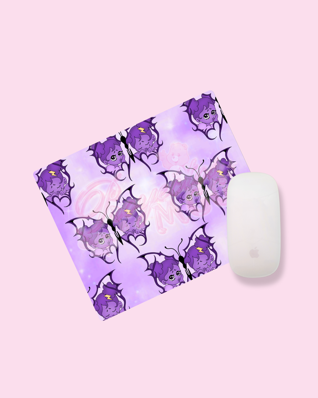 Purple SadGirl Butterfly Mouse Pad