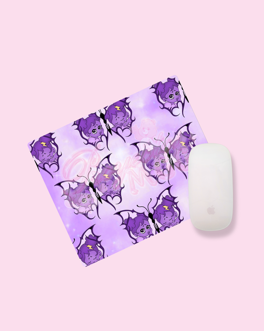 Purple SadGirl Butterfly Mouse Pad