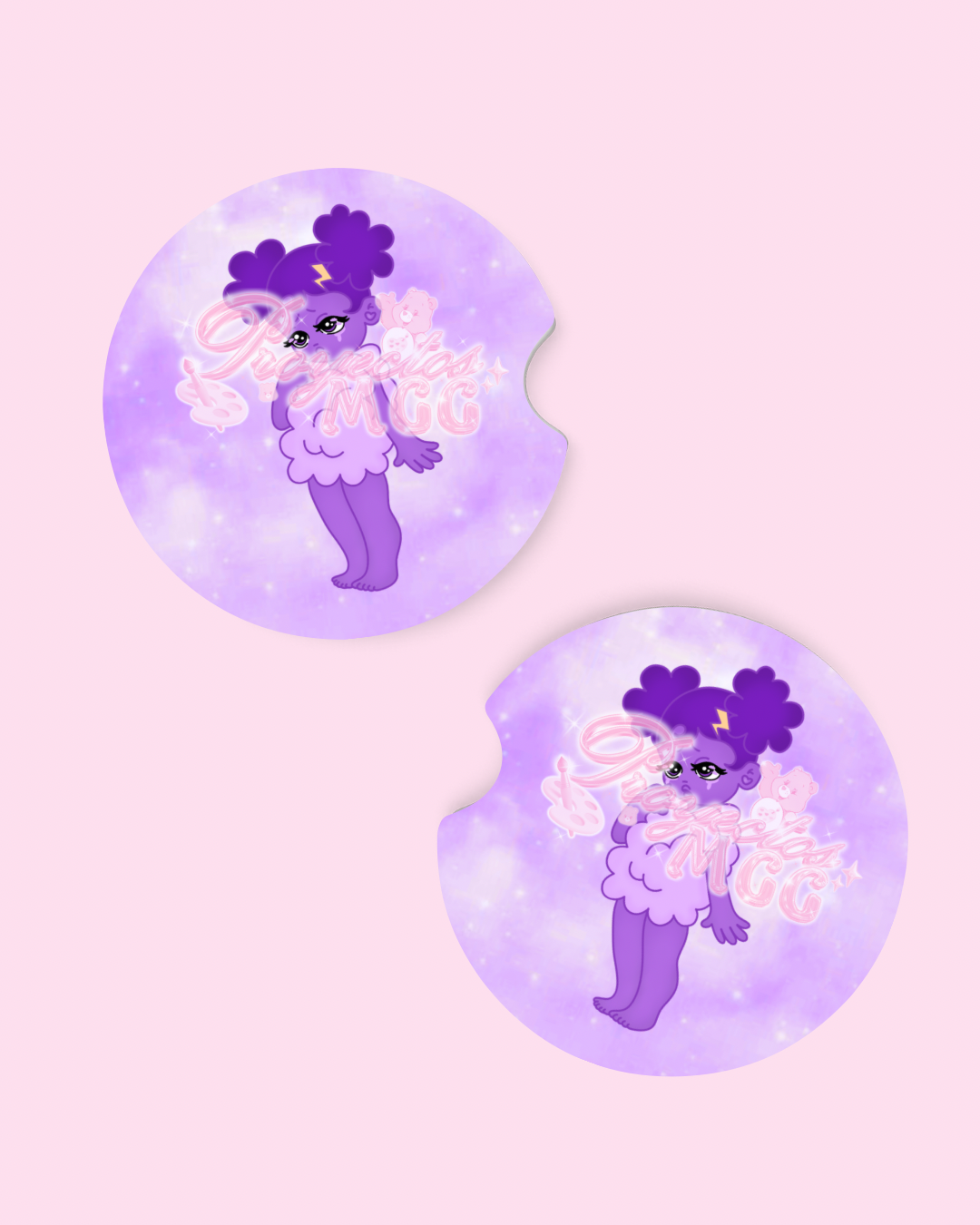 Purple SadBoy Car Coasters