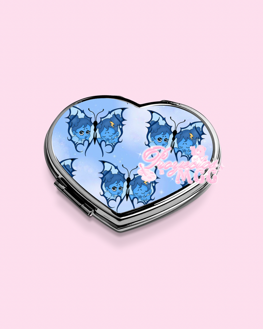 Blu SadGirl Butterfly Heart Compact Mirror