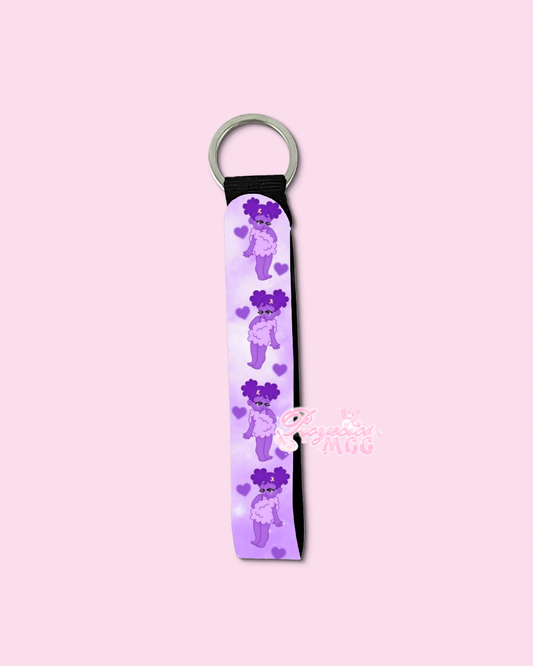 Purple SadGirl Wristlet Keychain