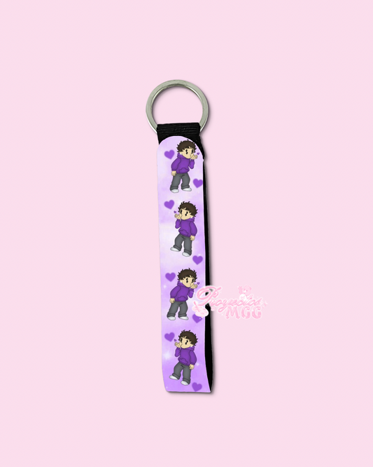 Purple SadBoy Wristlet Keychain