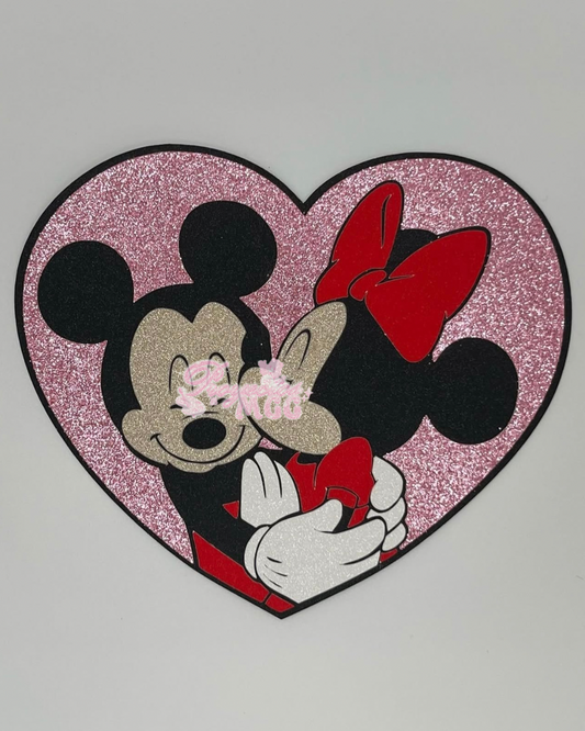 Mouse Couple Heart Bouquet Topper