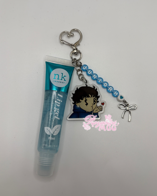 Blu SadBoy Peeker Acrylic Lip Gloss Keychain