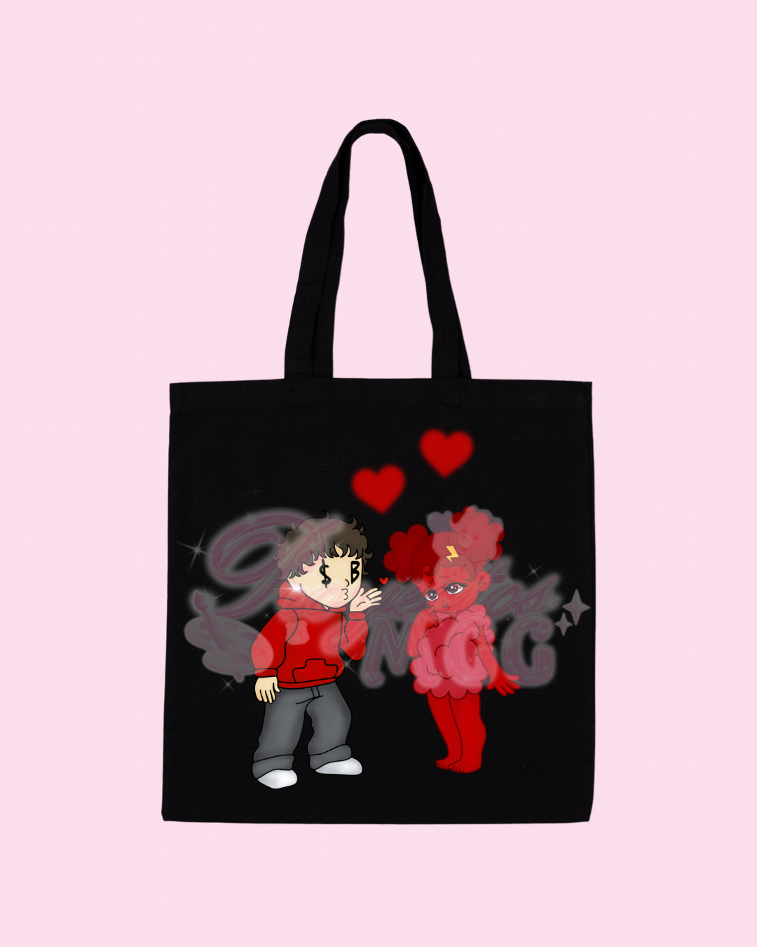 Red SadBoy & SadGirl Tote Bag