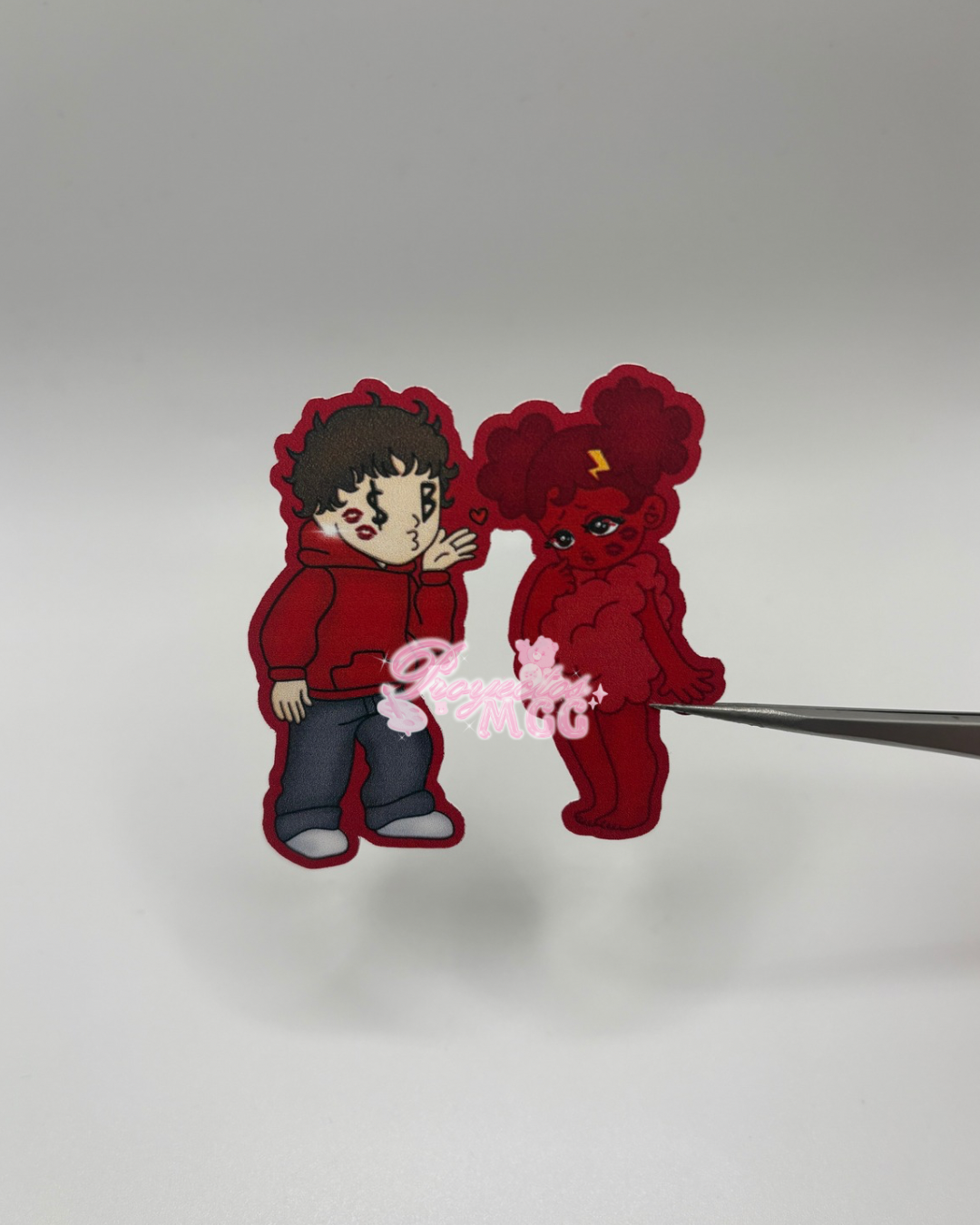Red SadBoy & SadGirl V-Day Kiss Sticker