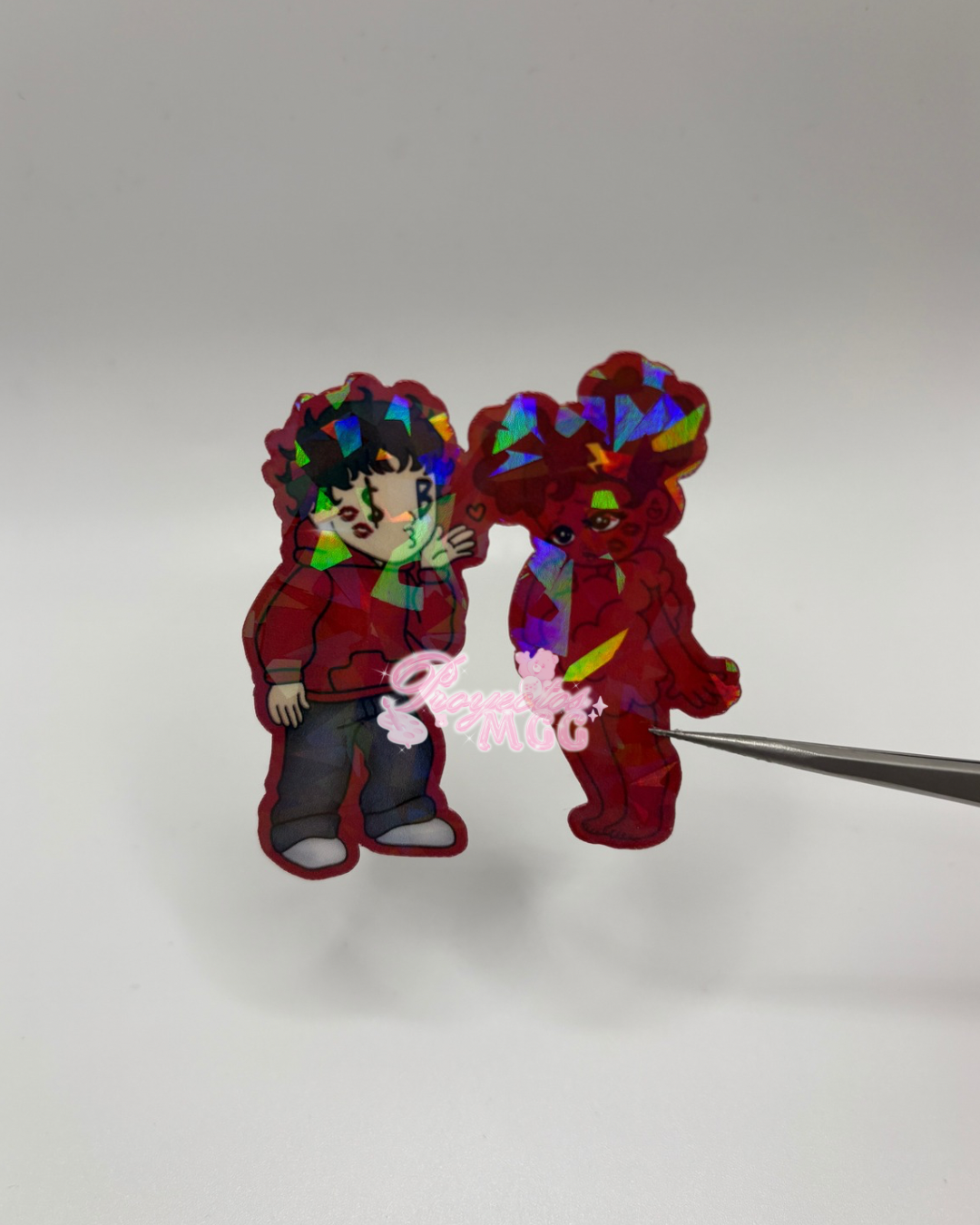 Red SadBoy & SadGirl V-Day Kiss Sticker