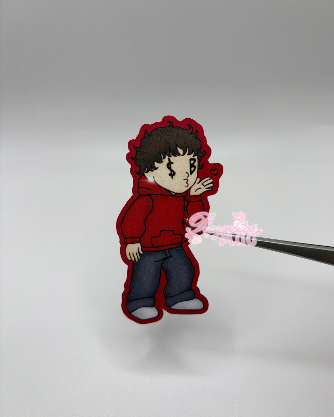 Red SadBoy Sticker