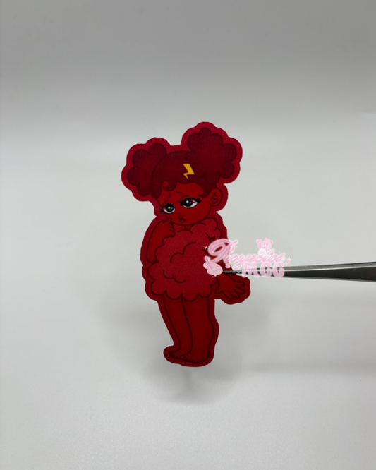 Red SadGirl Sticker
