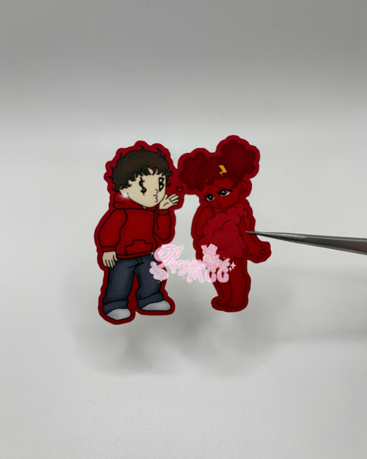 Red SadBoy & SadGirl Sticker