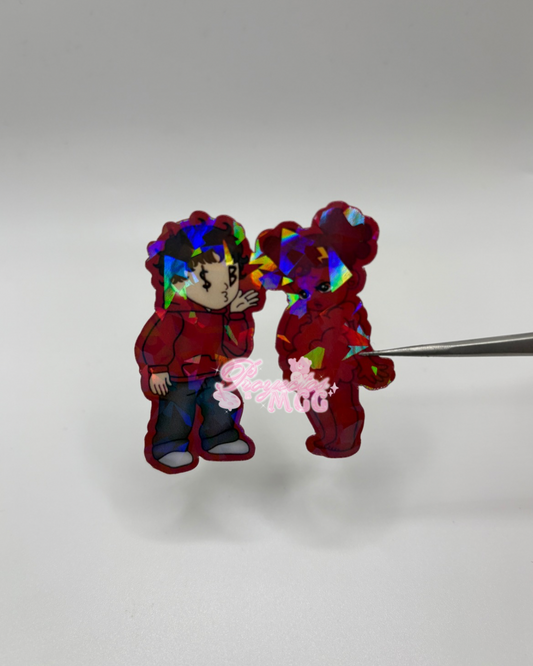 Red SadBoy & SadGirl Sticker