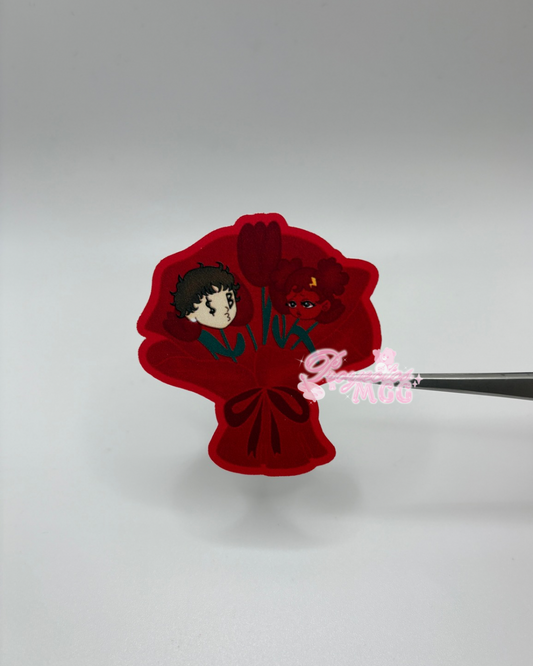 Red SadBoy & SadGirl Ramo Sticker