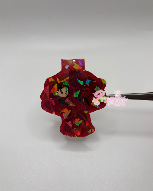 Red SadBoy & SadGirl Ramo Holo Magnetic Bookmark