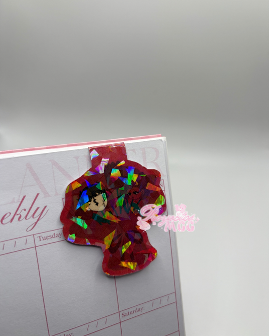 Red SadBoy & SadGirl Ramo Holo Magnetic Bookmark
