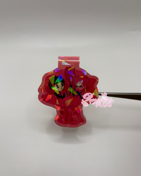 Pink SadBoy & SadGirl Ramo Holo Magnetic Bookmark