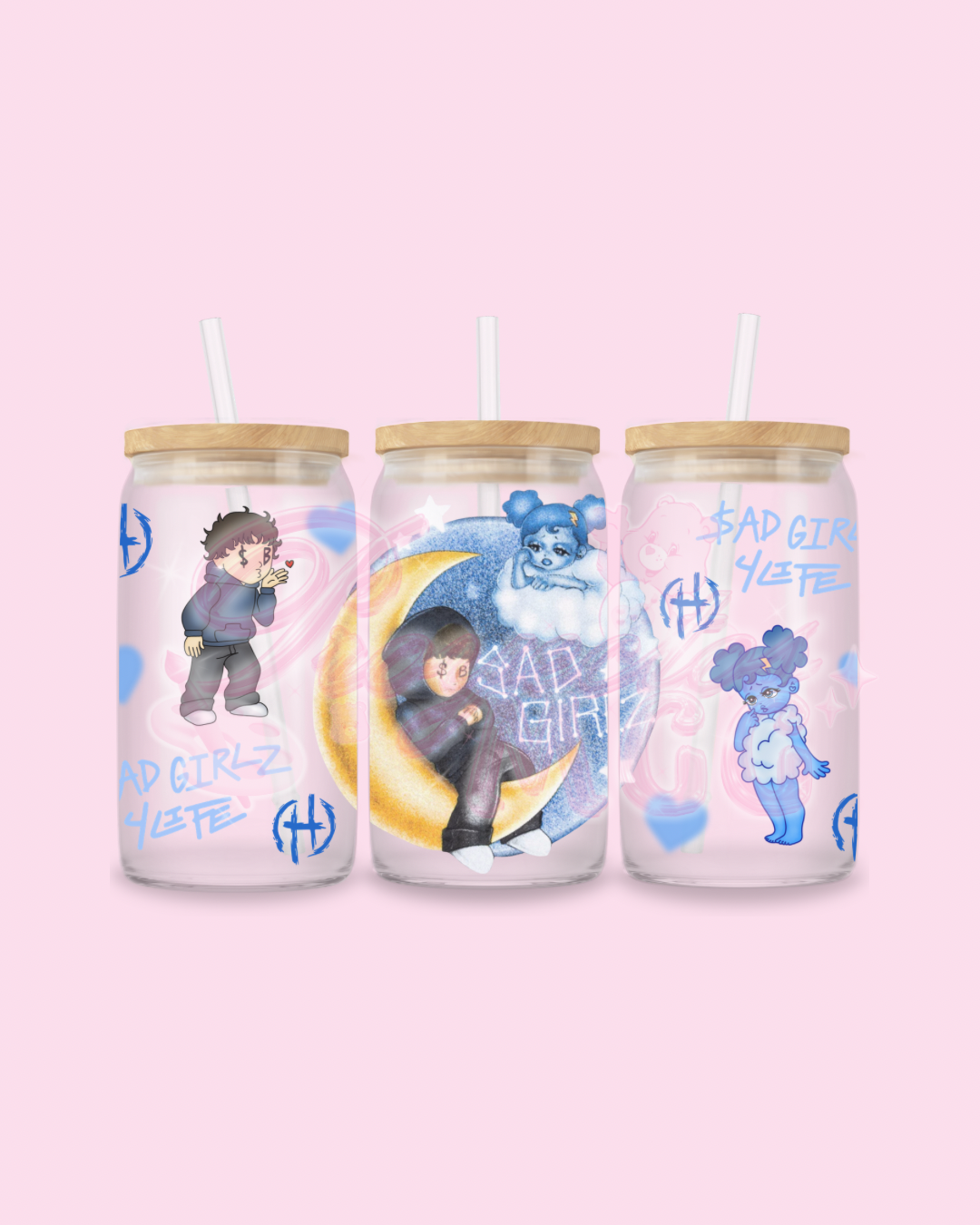 SadGirl Luna $G4L Glass Cup