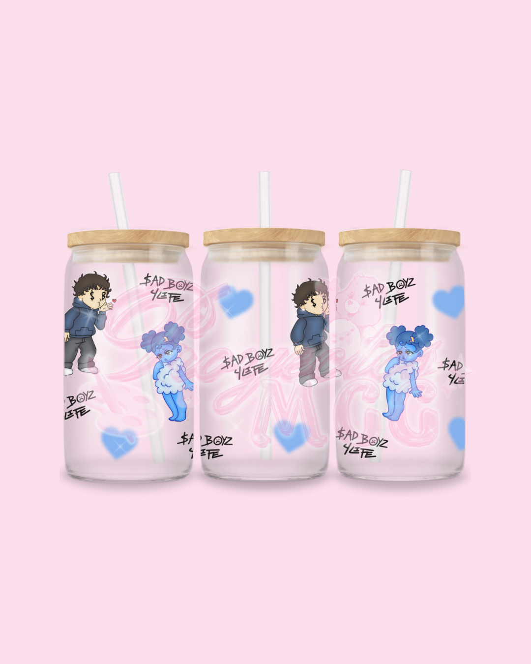 SadBoy & SadGirl Glass Cup
