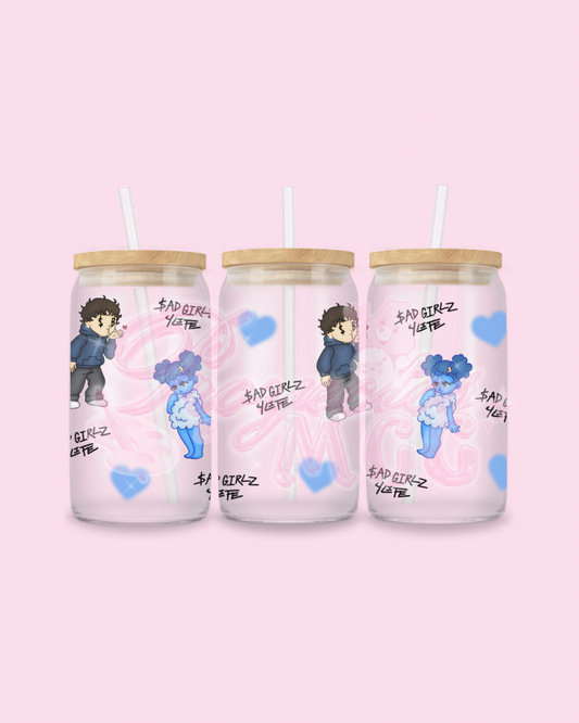 SadBoy & SadGirl $G4L Glass Cup
