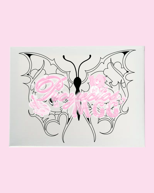 SadGirl Butterfly Prepped Canvas