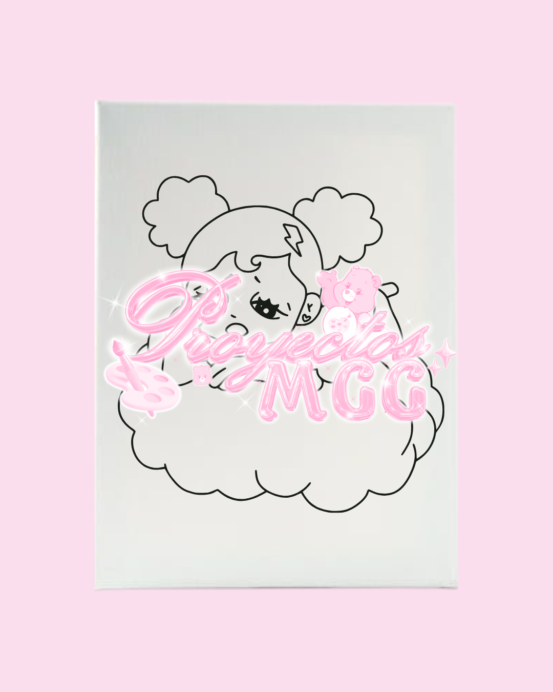 SadGirl Cloud Prepped Canvas