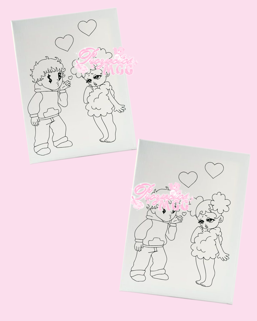 SadBoy & SadGirl Prepped Canvas Duo