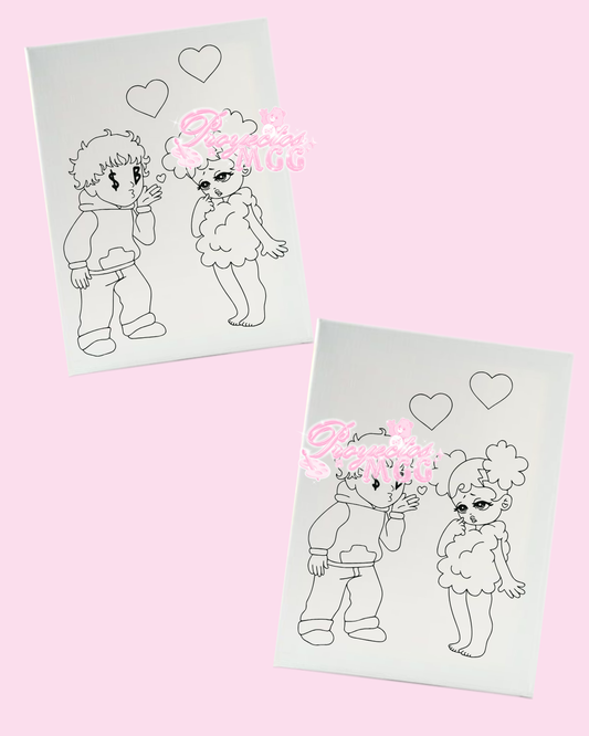 SadBoy & SadGirl Prepped Canvas Duo