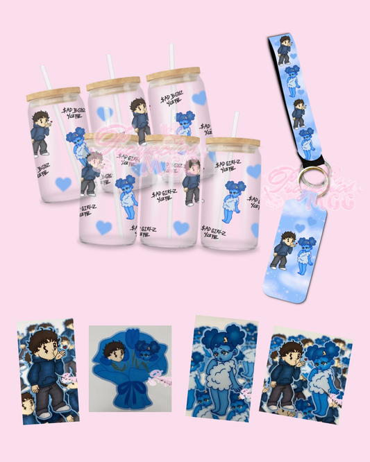 Junior H SadBoy & SadGirl Glass Cup Gift Bundle