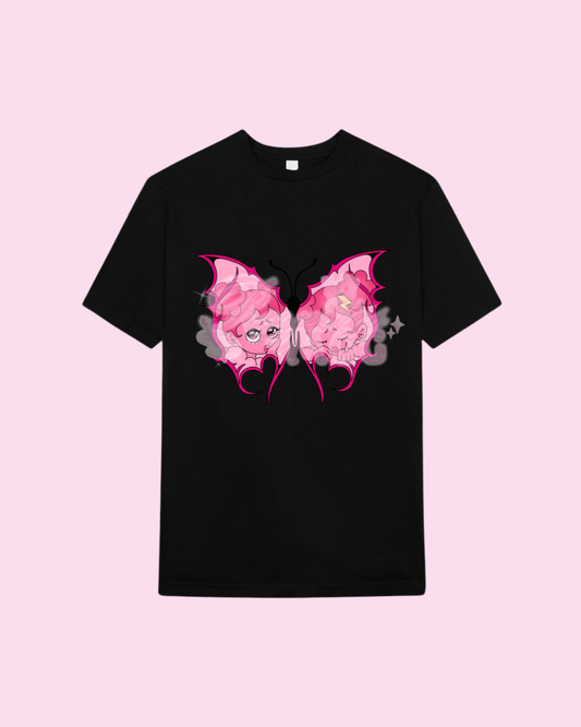 Pink SadGirl Butterfly T-Shirt